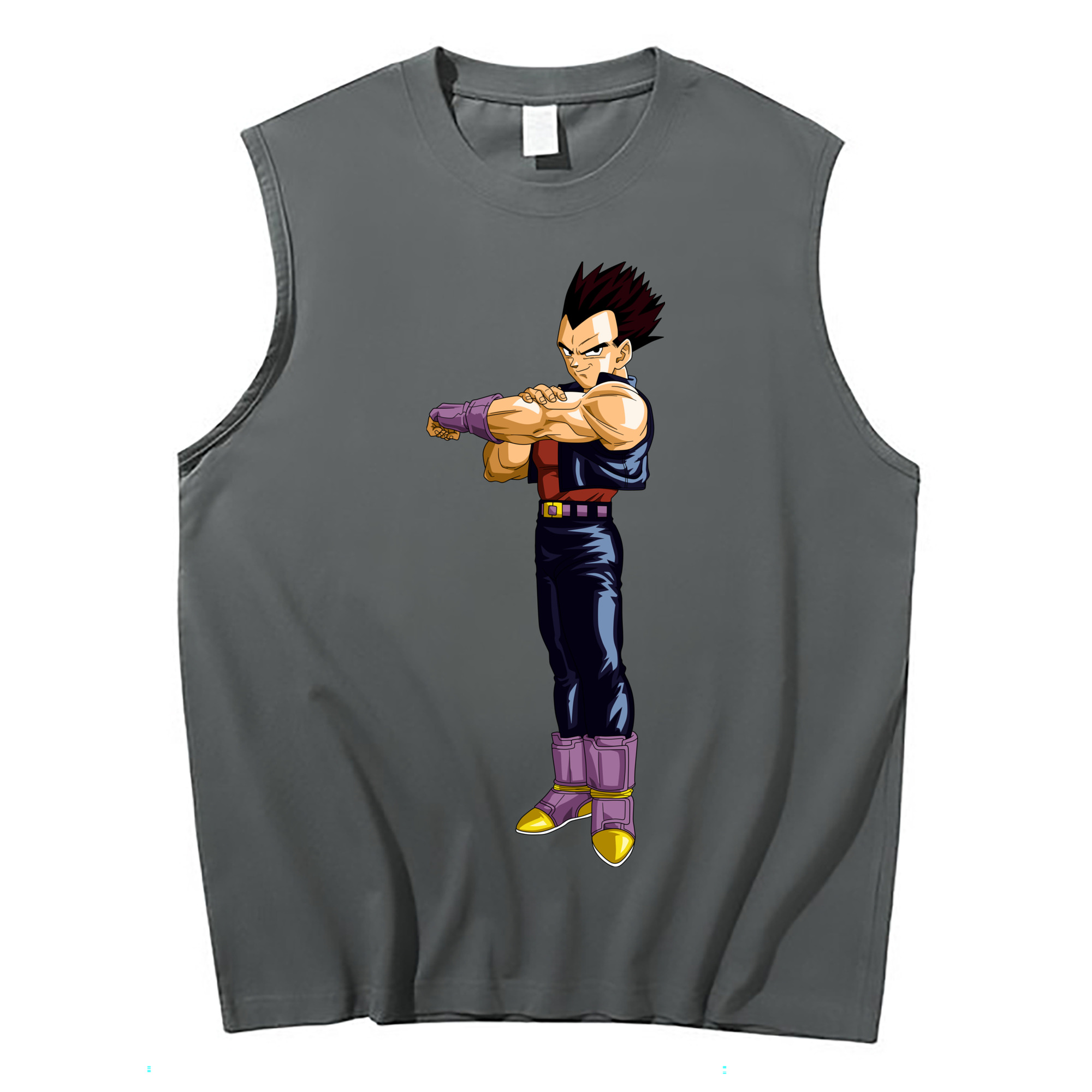（画像用） ドラゴンボール ベジータ四世（Bejīta Yonsei）DRAGON BALL Vegeta IV コットン100％タンクトップ（フロントプリント）